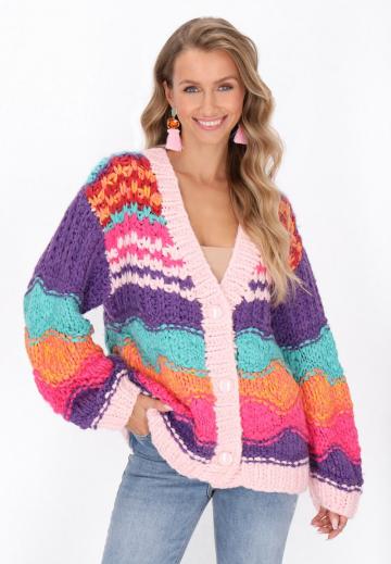 Жаккардовая вязаная кофта