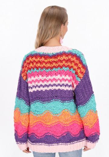 Жаккардовая вязаная кофта