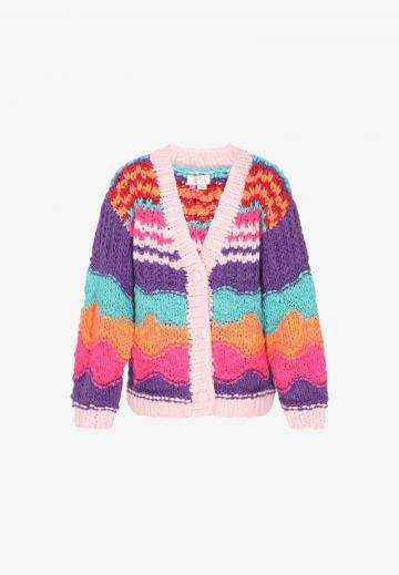 Жаккардовая вязаная кофта