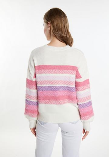 Пуловер в полоску