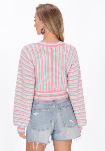 Пуловер в полоску