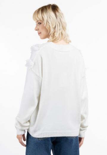 Пуловер с вырезом V