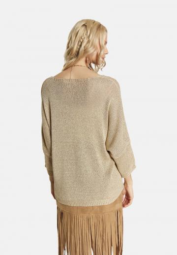 Пуловер с рукавом три четверти