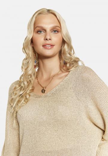 Пуловер с рукавом три четверти