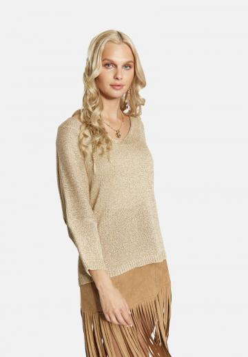 Пуловер с рукавом три четверти