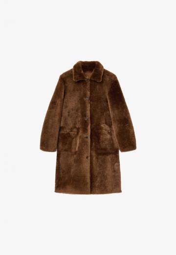 Пальто из искусственной кожи