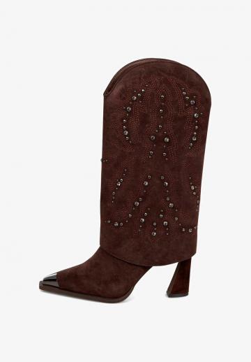 Полусапожки на высоком каблуке