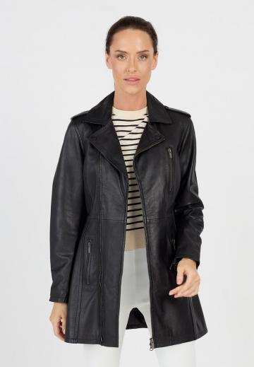 Кожаное пальто