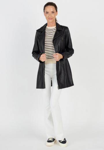 Кожаное пальто