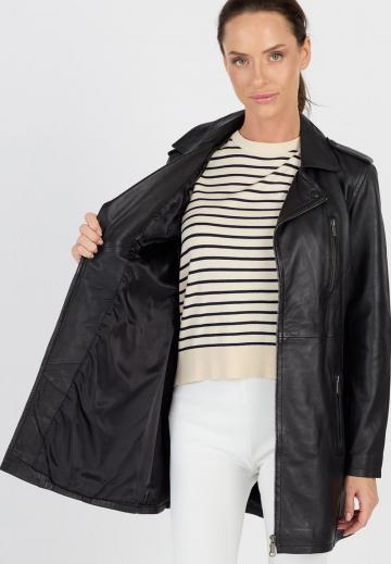 Кожаное пальто