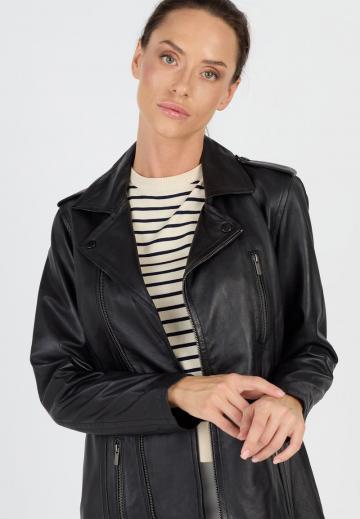 Кожаное пальто