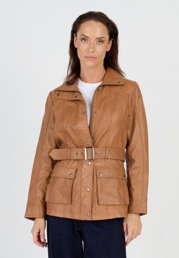 Кожаное пальто