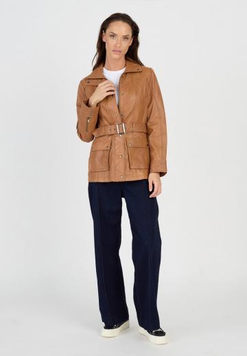 Кожаное пальто