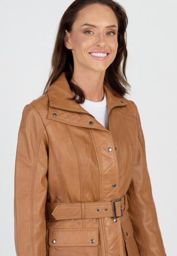 Кожаное пальто