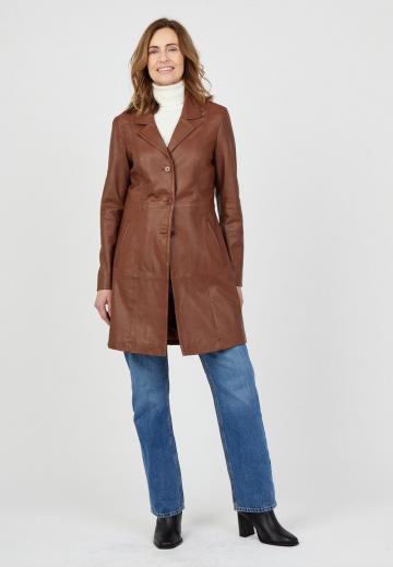 Кожаное пальто
