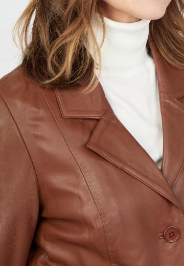 Кожаное пальто