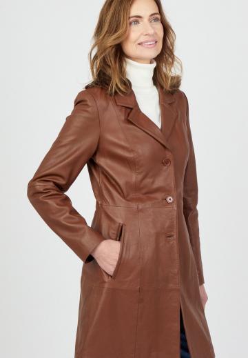 Кожаное пальто