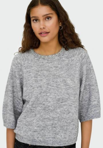 Пуловер с рукавом три четверти