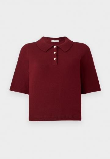 Пуловер с воротником поло