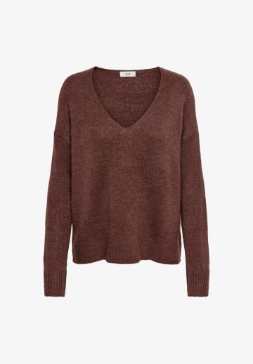 Пуловер с вырезом V