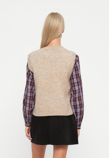 Пуловер без рукавов