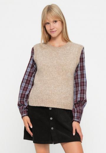 Пуловер без рукавов