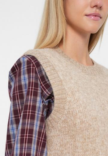 Пуловер без рукавов