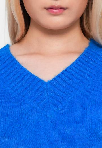 Пуловер с вырезом V