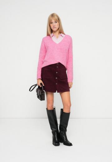 Юбка с накладными карманами