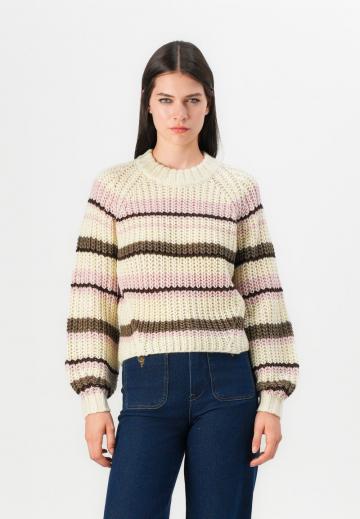 Пуловер в полоску