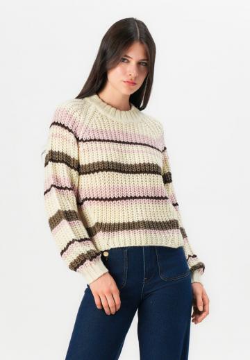 Пуловер в полоску