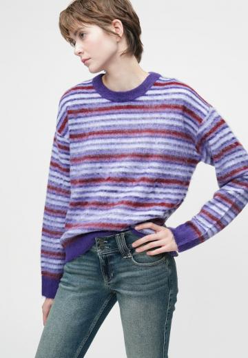 Пуловер в полоску