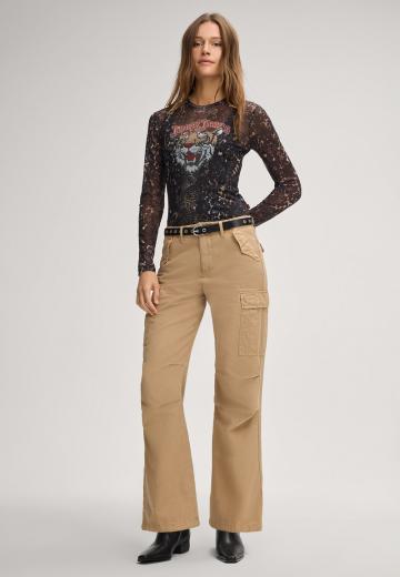 Брюки с накладными карманами