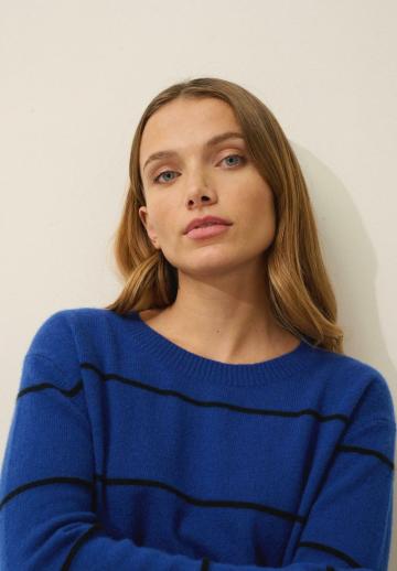 Пуловер в полоску