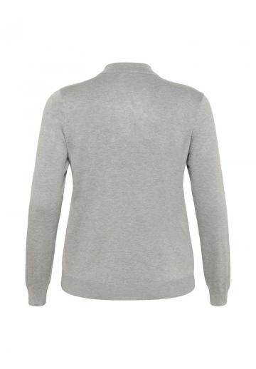 Пуловер с воротником поло