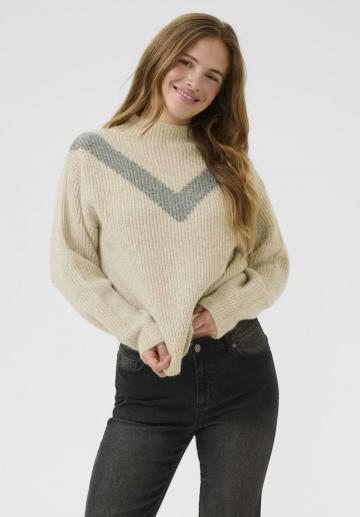 Пуловер в полоску