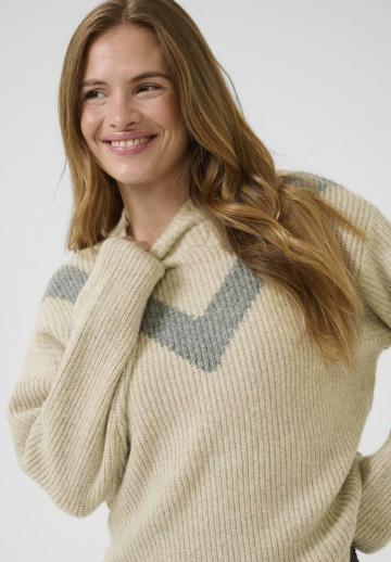 Пуловер в полоску