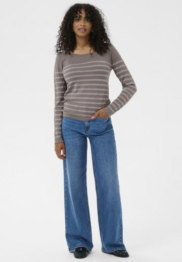 Пуловер в полоску