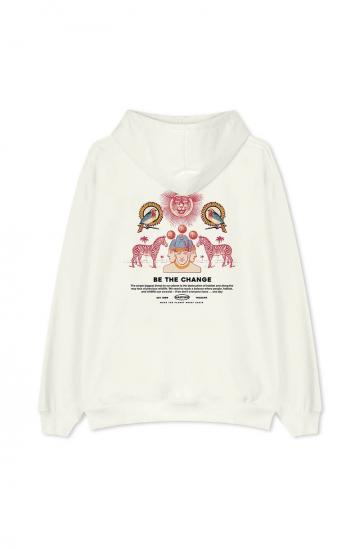 Пуловер с капюшоном