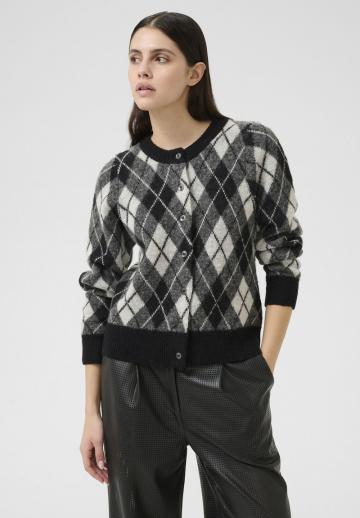 Жаккардовая вязаная кофта