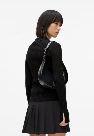 Пуловер с воротником поло