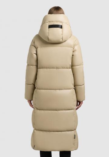 Пальто из искусственной кожи