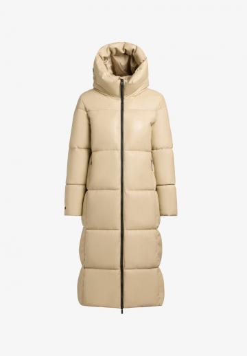 Пальто из искусственной кожи