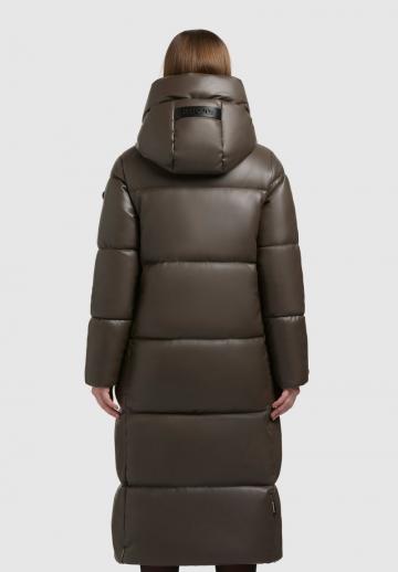 Пальто из искусственной кожи