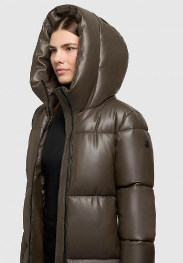 Пальто из искусственной кожи