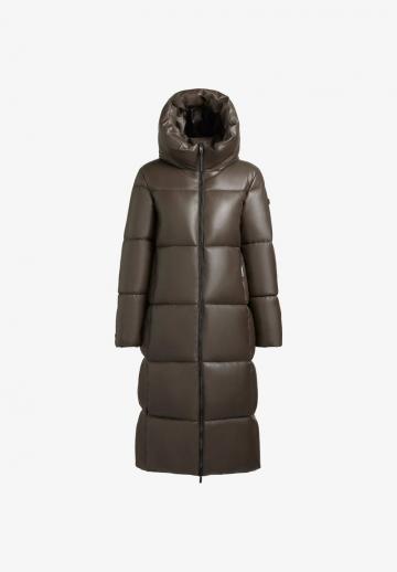 Пальто из искусственной кожи