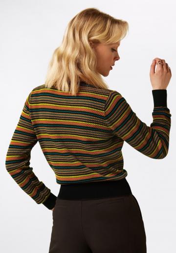 Жаккардовая вязаная кофта