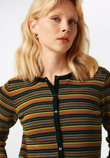 Жаккардовая вязаная кофта