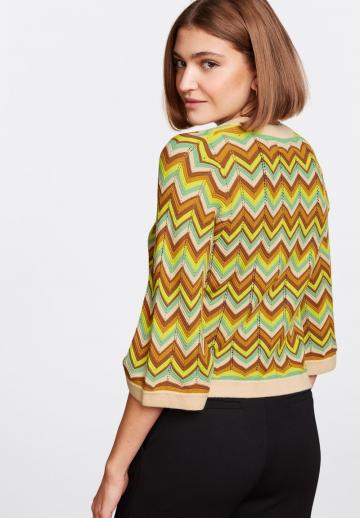 Жаккардовая вязаная кофта