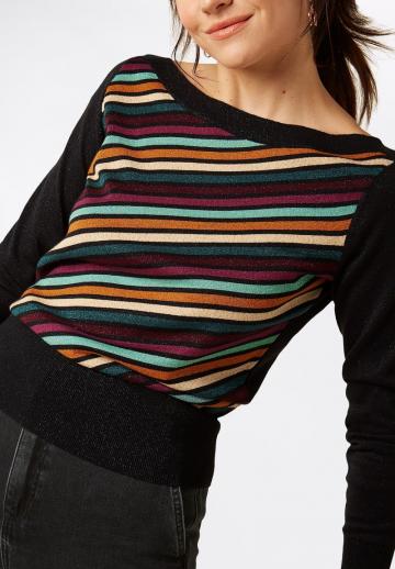 Пуловер в полоску
